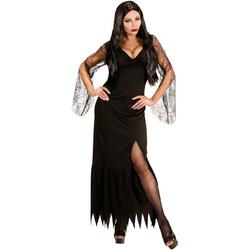 Heks & Spider Lady & Voodoo & Duistere Religie Kostuum | Elegante Dark Lady | Vrouw | Small | Halloween | Verkleedkleding